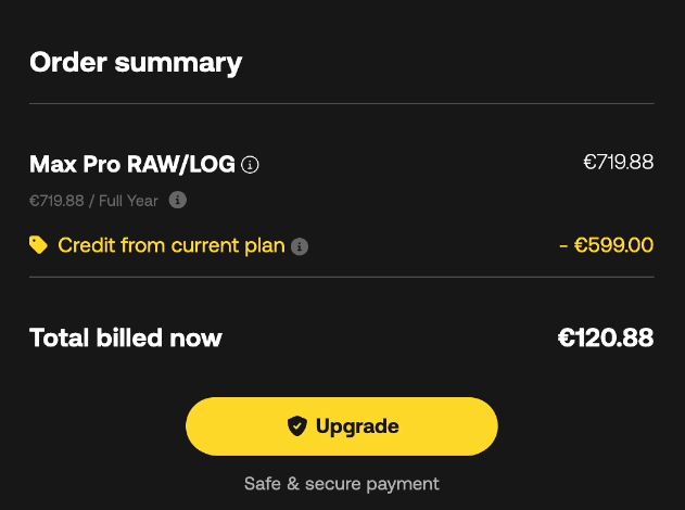 Upgrade to Max Pro RAW/LOG from Footage & Templates RAW/LOG – Artlist